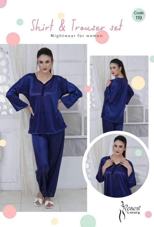 Roses Luxury 2-Piece Pajama Nightwear Set