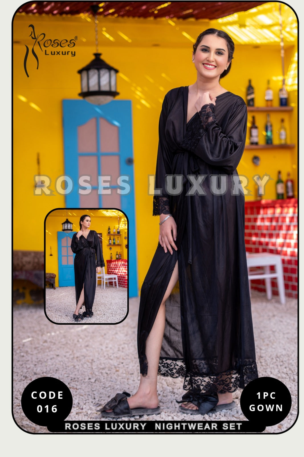 Roses Luxury 1-Piece Gown Nightwear