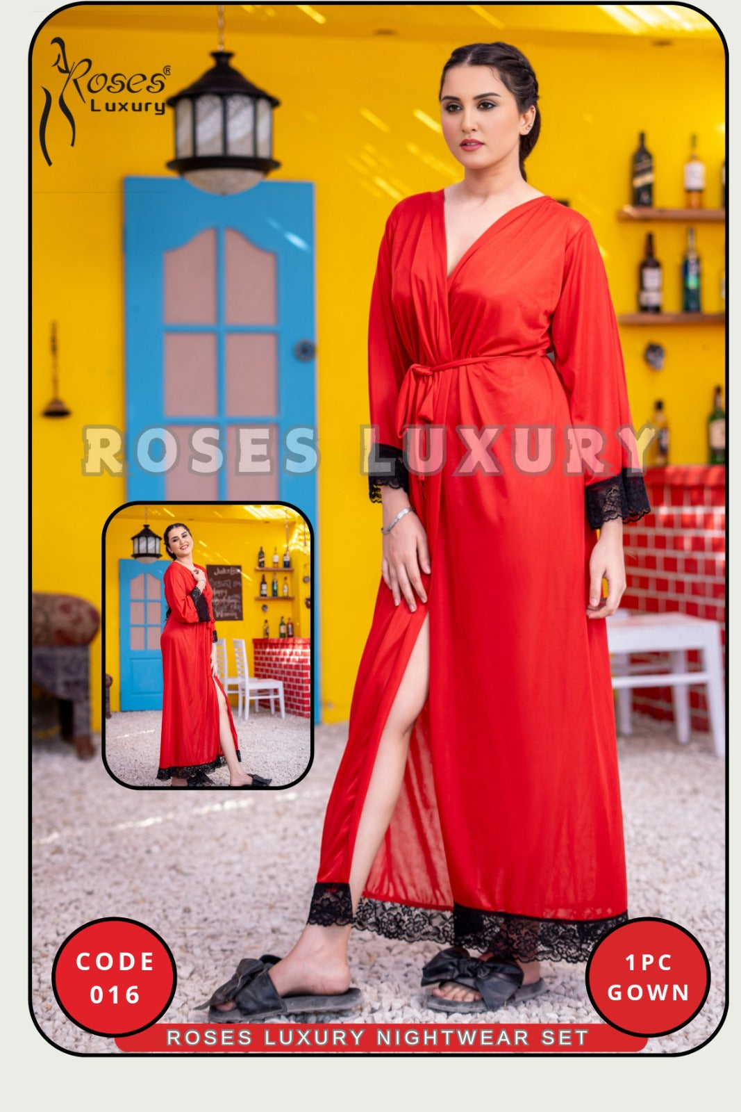 Roses Luxury 1-Piece Gown Nightwear