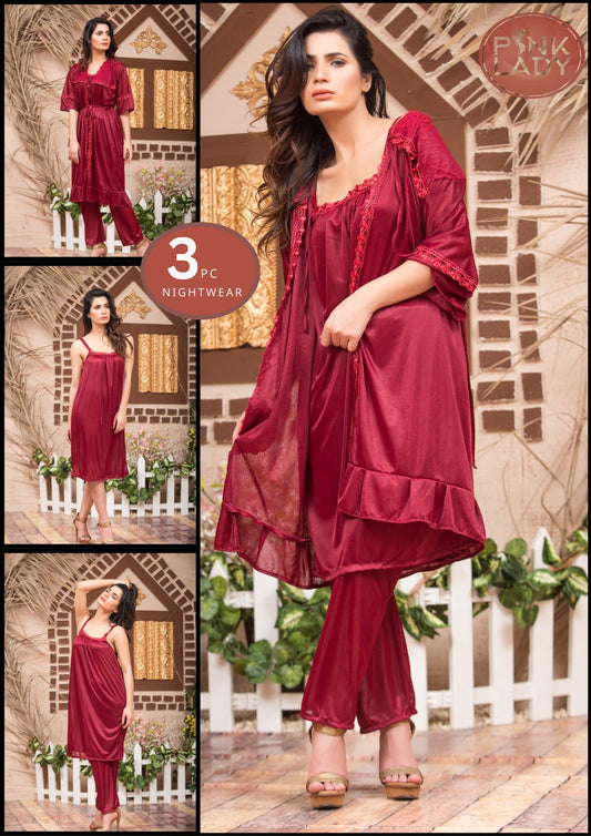 Roses Luxury 3-Piece Premium Nightware Set