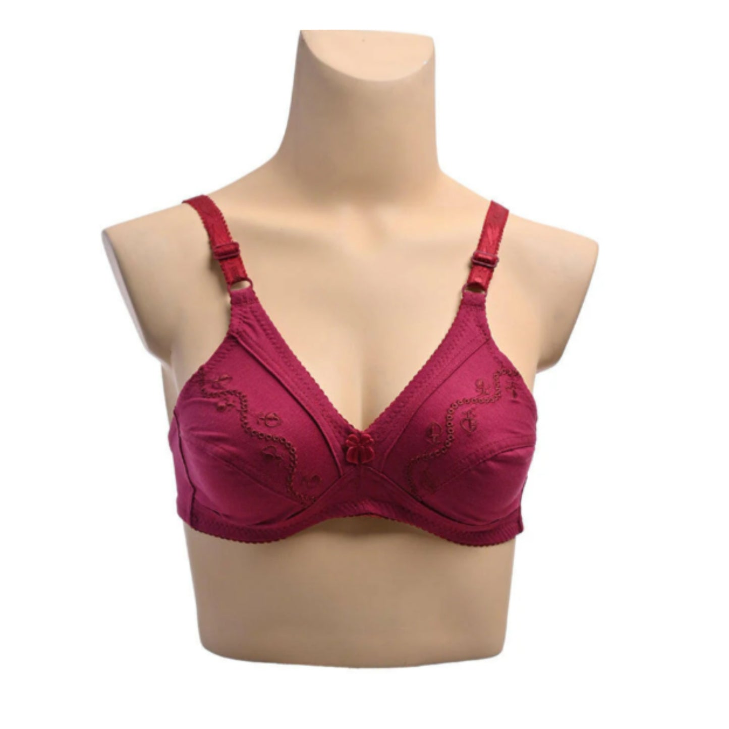 Soft-Embroidery HosieryCotton Bra For DailyWear [Pack Of 4]