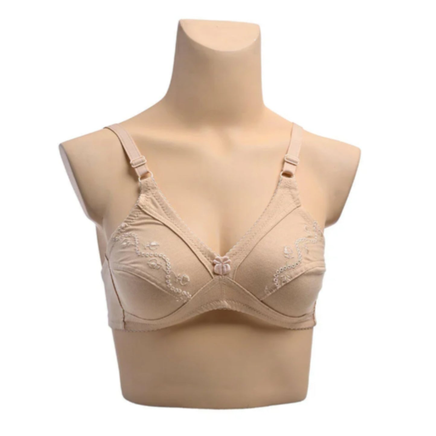 Soft-Embroidery HosieryCotton Bra For DailyWear [Pack Of 4]