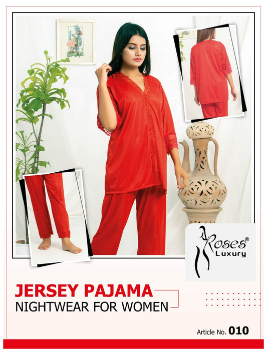 Roses Luxury 2-Piece Pajama Nightwear Set